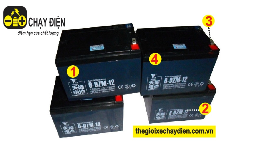 Ắc quy xe đạp điện thiên năng (12v - 12a) chính hãng